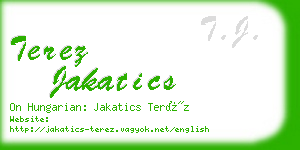 terez jakatics business card